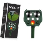 Ymyny - rpulsif  oiseaux, rpulsif solaire  ultrasons pour oiseaux, cinq limes, herbe verte