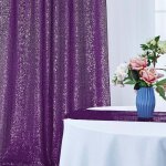 Ymyny rideaux � paillettes violets, 2 x 2, 4 m, pour toile de fond de photographie
