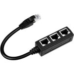 Ymyny - rj45 ethernet cable splitter, 1 to 3 cable ethernet splitter, suitable for super cat5, cat5e, ...