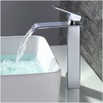 Ymyny - robinet salle de bain cascade mitigeur de lavabo bec haut robinetterie de lavabo pour vasque ...