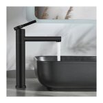 Ymyny - robinet salle de bain noir mitigeur lavabo haut bec pivotant 360 mitigeur pour vasque robinetterie ...