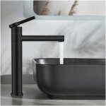 Ymyny - robinet salle de bain noir mitigeur lavabo haut bec pivotant 360 mitigeur pour vasque robinetterie ...
