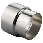Ymyny stainless steel stove pipe reducer, pipe connector, chimney pipe adapter - �80 mm / �60 mm (1 piece) ...