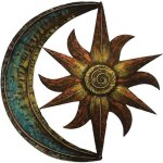 Ymyny - sun moon metal wall decoration, creative wall hanging decoration for garden, vintage decor wall ... Ymyny - sun moon metal wall decoration, creative wall hanging decoration for garden, vintage decor wall ...
