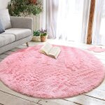 Ymyny - tapis rond moelleux et doux pour chambre d'enfant ou de fille, chteau de princesse, tapis  ...