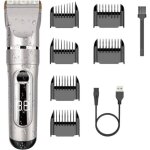 Ymyny tondeuse cheveux professionnelle ipx7 tondeuse  cheveux lcd de lame cramique avec peigne de rglage ...