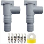 Ymyny vanne d'arr�t pour piscines avec raccord de tuyau de 32 mm robinet d'arr�t pour piscine vanne � ...