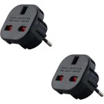 Ymyny - lot de x2 - adaptateur prise anglaise vers france - adaptateur anglais franais - type g vers ...