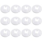 Ynkkvre - 12 pcs colliers de pipe en plastique pour tuyau rosace ronde blanche diamtre de 16 mm cache ...