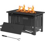 Yodolla brasero extrieur 3 en 1 - barbecue avec grille table  feu brasero mtal table de jardin (108 ...