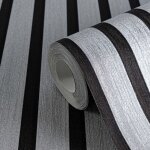 Y�l - papier peint acoustique en 3d argent� papier peint en vlies avec effet m�tallique, papier peint ...