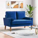 Yoleo - canap� � 2 places scandinave, mini canap� � bras roul�s en velours loveseat, fauteuil salon avec ...