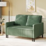 Canap convertible 2 places en velours ctel, canap - lit moderne avec accoudoir, canap loveseat cadre ...