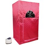 Sauna à vapeur pour maison maximum 2 personnes 100×80×170cm rouge Sauna à vapeur pour maison maximum 2 personnes 100×80×170cm rouge