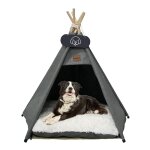 Yozhiqu - tente pour chien, tipi pour petits chiens et chats avec coussins lavables et tableau noir, ...