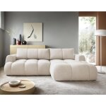 Bestmobilier - yulin - canap� d'angle droit 4 places convertible avec coffre en tissu bouclette