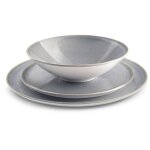 Yumi gris - service de vaisselle 18 pi�ces