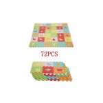 Yzmrbdqc - 72 pices puzzle tapis dalle mousse bb non toxiques tapis de sol pais tapis de jeu de clture ...