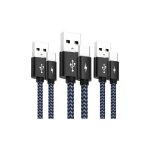 Yzmrbdqc - cble usb type c 3 pack [ 1m + 1m + 2m ] cable usb c chargeur rapide nylon tress cble compatible ...