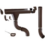 Gouttire en zinc set complet abri de jardin, carport, terrasse, 1 ct de toit, sans soudure, pour surface ...