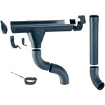 Zambelli - gouttire en zinc set complet abri de jardin, carport, terrasse, 1 ct de toit, sans soudure, ...