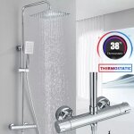 Zamery - colonne de douche thermostatique, tte de douche 200mm, colonne de douche avec mitigeur en acier ...