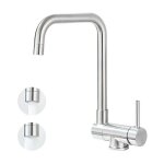 Zamery - mitigeur cuisine rabattable pivotant  360, robinet cuisine rabattable pliable sous fentre, ...