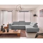 Bestmobilier - zaria - canap d'angle droit - convertible avec coffre et ttires rglables - 5 places ...