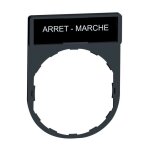Schneider electric - harmony - porte - tiquette 30x40 + tiquette 'arret - marche' 8x27 - blanc / noir ...