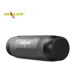 Zealot s1 gris enceinte bluetooth portable, radio fm, tanche, support carte tf et aux, avec lampe de ...