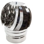 Zeker - extracteur de fume et vent de chemine  16 cm globe tournant ronde (raccord mle) rotatif olien ...
