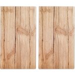 Zeller - plaques de protection en verre wood pour cuisinire ? 2 pices