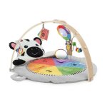 Zen's activity milestones tapis d'veil avec barre en bois, jouets multisensoriels, des la naissance ...