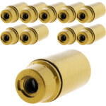 Lot de 10 douilles lisses sans bague e14 - doré zenitech Lot de 10 douilles lisses sans bague e14 - doré zenitech