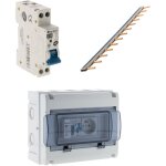 Zenitech - peigne 13 modules + coffret lectrique 8 modules + disjoncteur phase neutre 10a - 3ka