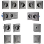 Zenitech - set de 2 interrupteurs + prise 16a + prise usb + prise tv - artezo Zenitech - set de 2 interrupteurs + prise 16a + prise usb + prise tv - artezo