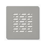 Zeza grade grille de douche - 13x13cm - perla (gris clair)
