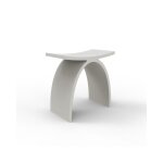 Zeza solid tabouret de salle de bains - 42, 5x23x42 cm - solid surface - blanc mat