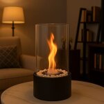 Zmh chemine flamme de table pour intrieur biothanol ornementale lumineuse transportable ambiance pour ...