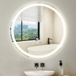 Zmh miroir salle de bain avec �clairage - miroir de salle de bain led miroir mural rond salle de bain ...