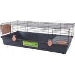 Zolux ehop cage pour lapin gris anthracite et rose