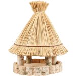 Zolux - mangeoire paillote ronde 31 cm hauteur 47 cm, pour oiseaux