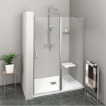 Polysan - zoom line - porte de douche 120 cm, verre transparent zl1312