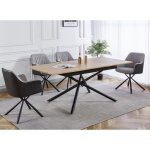 Table  manger rectangulaire  rallonge couleur chne fonc zoro