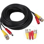 Cble de camra zerodis, cble de surveillance durable, 18 m bnc + dc pour cble d'alimentation vido ...