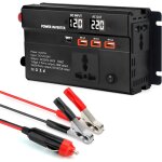 Zoternen - convertisseur de tension 12v 24v 600w onduleur avec 2 prises et 3 voyants de tension led usb ...