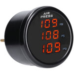 Zoternen - manom�tre de pression d'air � triple affichage, manom�tre num�rique � led, 0 - 220 psi, avec ...