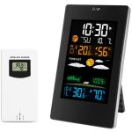 Zoternen - météo intérieure / extérieure avec capteur thermo - hygromètre numérique avec réveil, phase ... Zoternen - météo intérieure / extérieure avec capteur thermo - hygromètre numérique avec réveil, phase ...