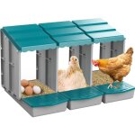 Zoternen - nid pour poules - pondoir premium - 3 compartiments - nid r�sistant, pour diff�rentes races ...