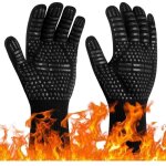 Zvd - 1 paire gants de barbecue, gants de four anti - chaleur jusqu'� 800�c, gants cuisine r�sistant ...